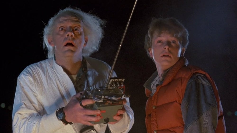 Christopher Lloyd and Michael J. Fox in Back to the Future
