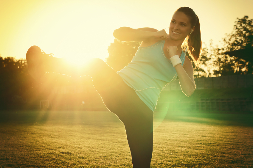 woman working out outside woman working out outside