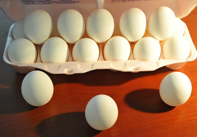 Eggs sit in an egg carton in Washington, DC after a 2010 recall | Karen Bleier/AFP/Getty Images