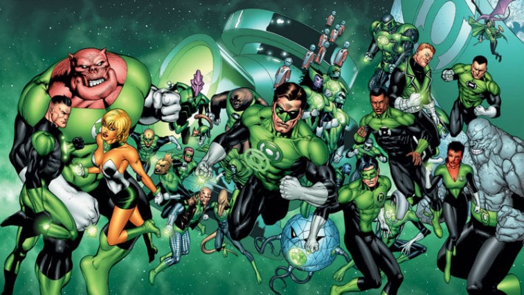 Green Lantern Corps in space
