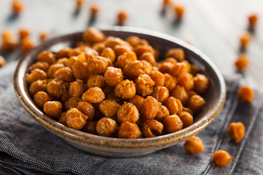 savory roasted chickpeas in a bowl savory roasted chickpeas in a bowl