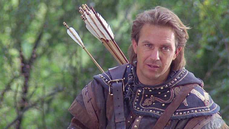 Kevin Costner in Robin Hood Prince of Thieves, lead actor