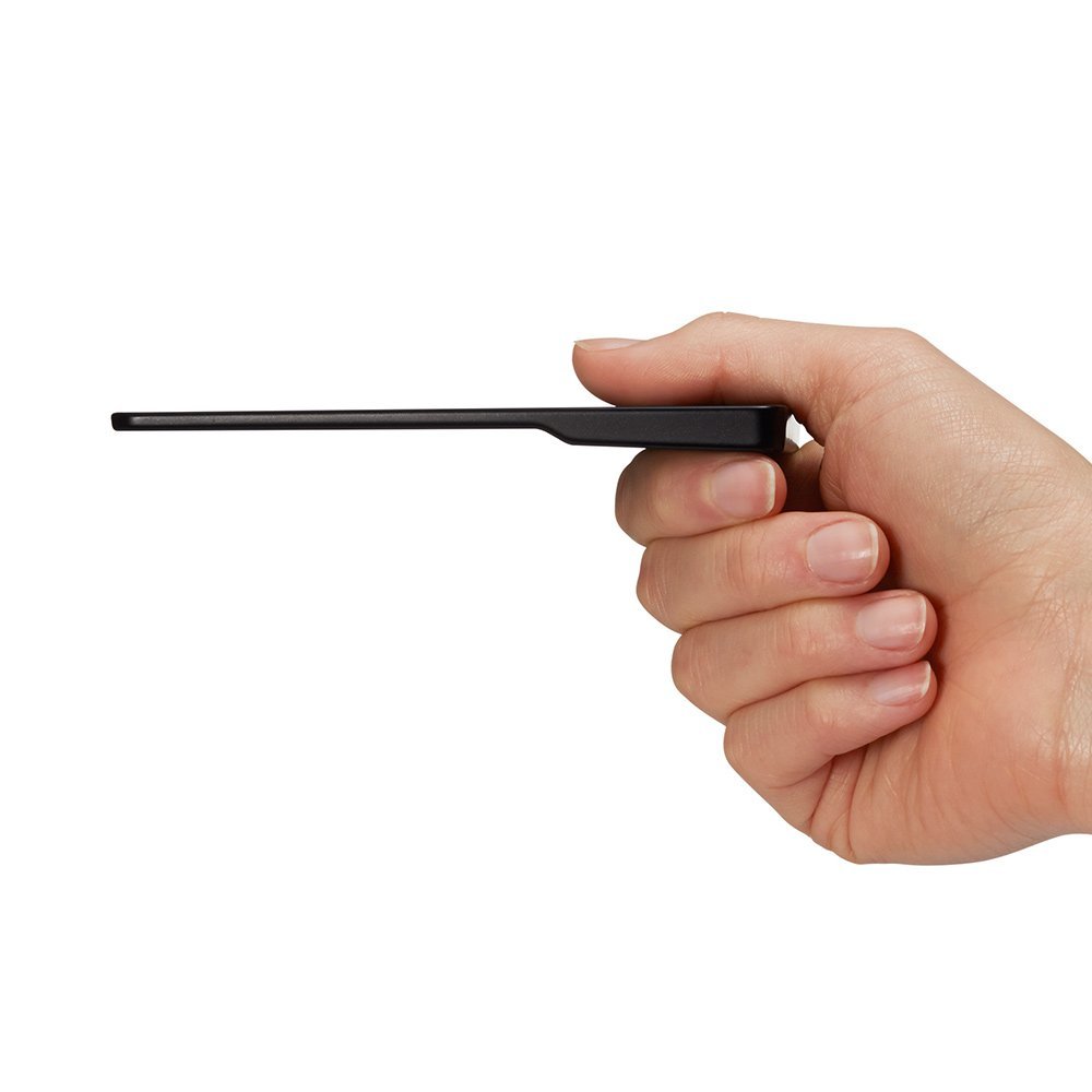 profile view of thin Kindle e-reader
