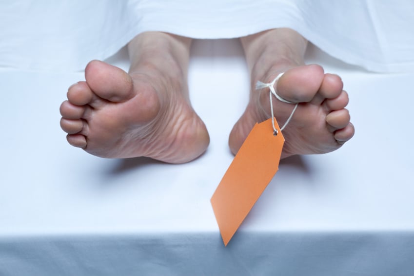feet of a deceased person feet of a deceased person