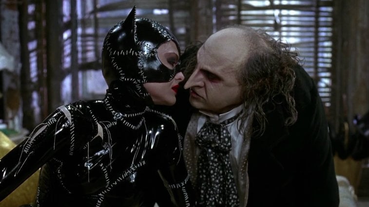Michelle Pfeiffer and Danny DeVito in Batman Returns, origin stories
