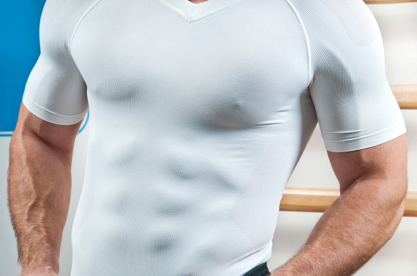 man with muscular wearing white shirt