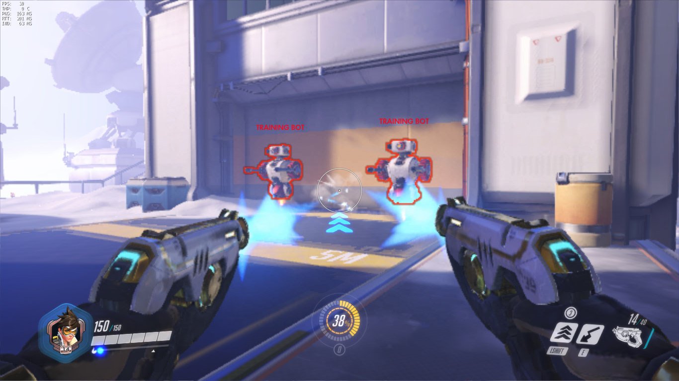 A low quality screenshot of Overwatch on integrated graphics