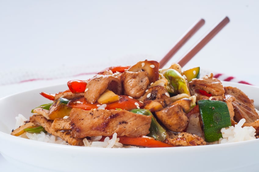 dish of fried pork stir