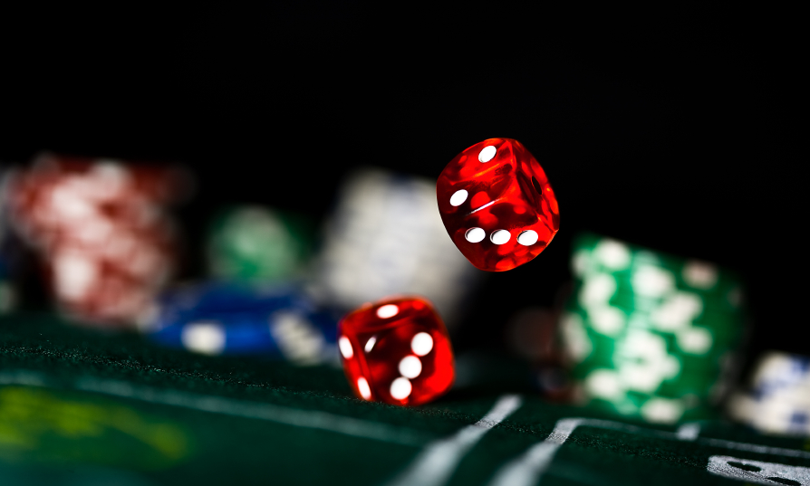 two red rolling dice