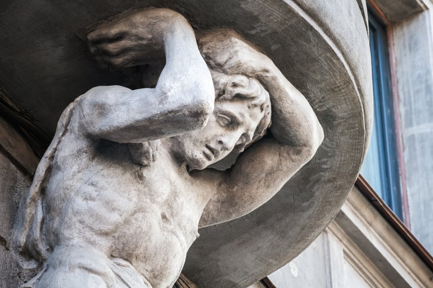 Sculpture of Atlant
