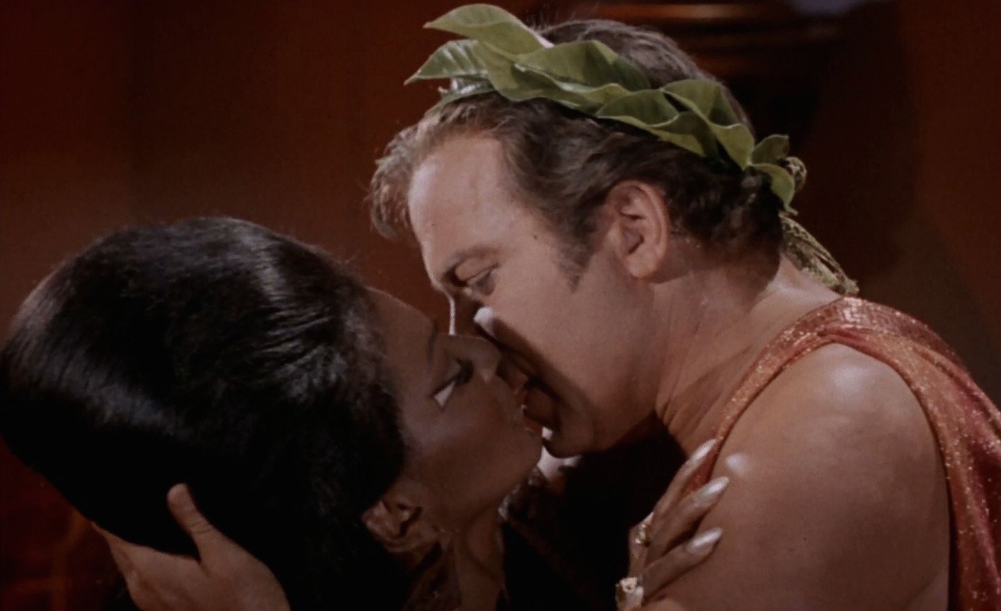 The first interracial kiss on TV on Star Trek