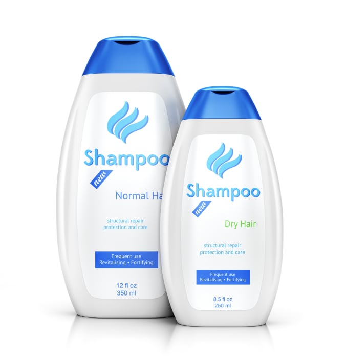 two bottles of shampoo