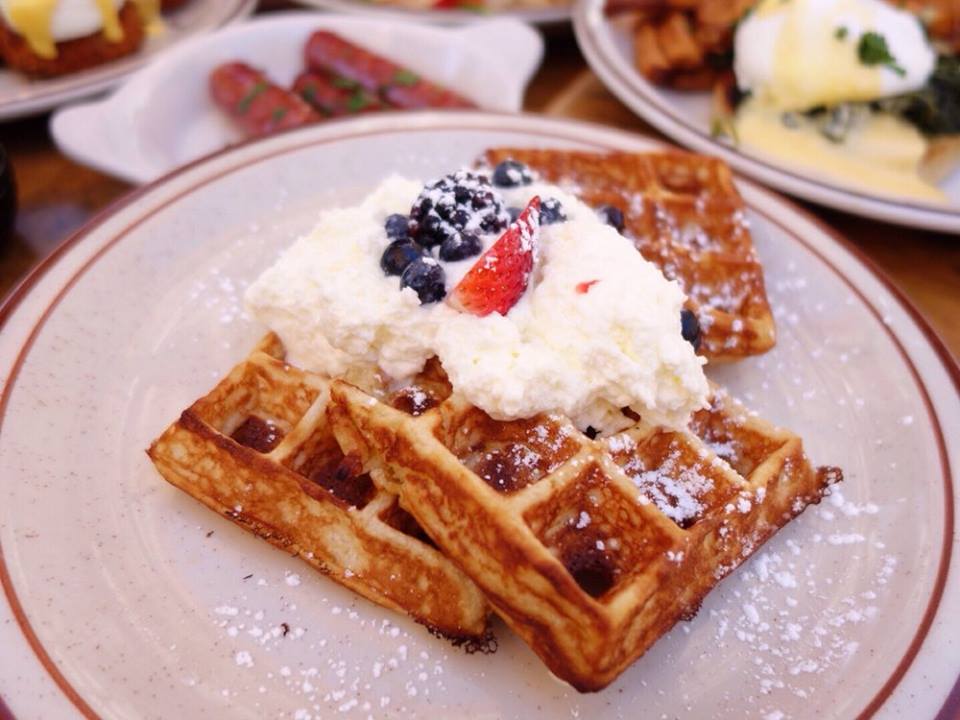 Waffles at The Beehive restaurant