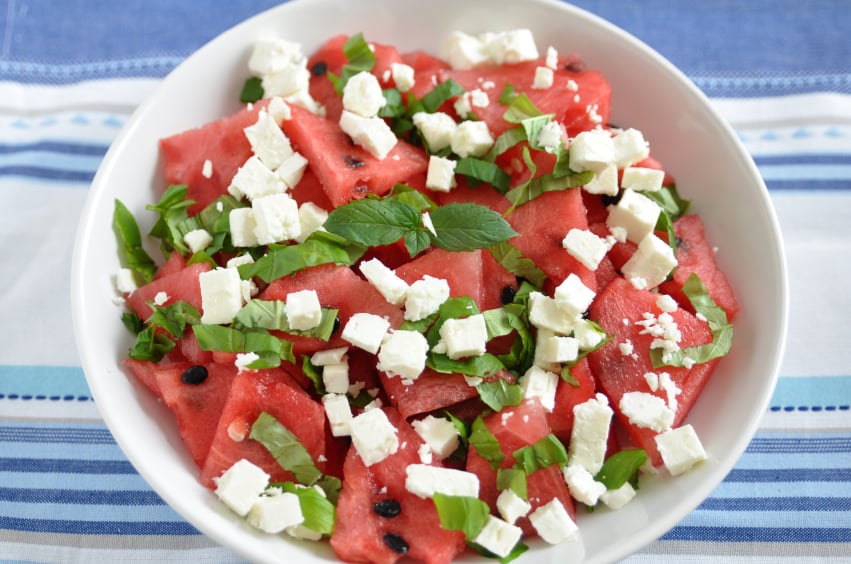 Watermelon Salad with feta