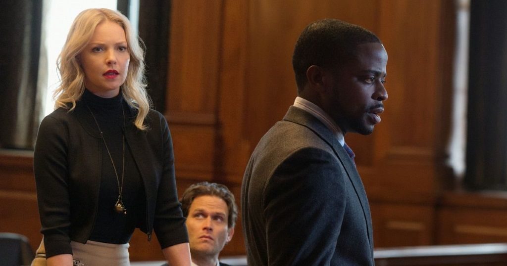 Katherine Heigl and Dulé Hill stand next to each other Katherine Heigl and Dulé Hill stand next to each other