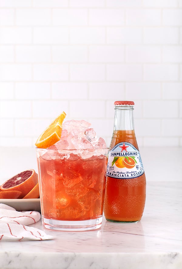 Love on the Rocks cocktail from Sanpellegrino