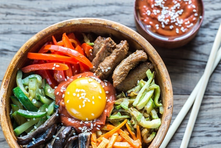 bibimbap in a bowl