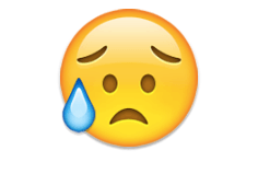 Disappointed but relieved face - emoji meanings