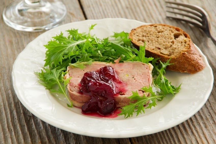 Duck terrine with cranberries