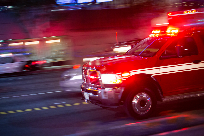 Emergency Responder in speed on road