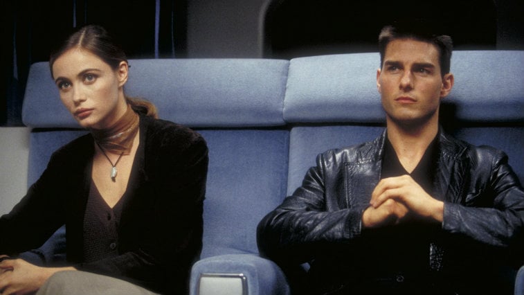 Emmanuelle Beart and Tom Cruise in Mission Impossible