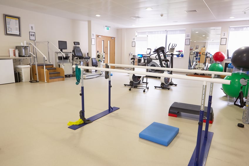 Physiotherapy equipment in a hospital