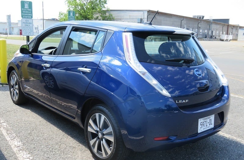 Nissan Leaf fast charge driver side