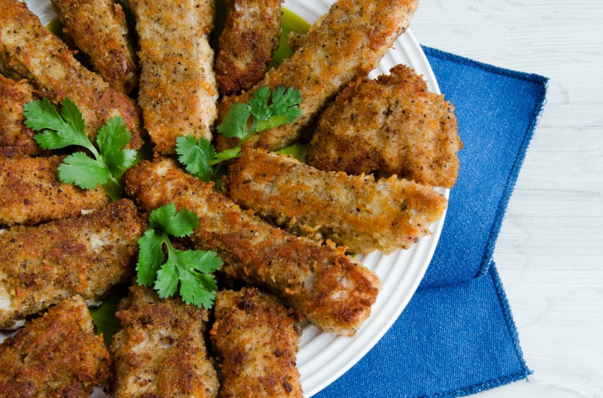 Fish fingers from salmon