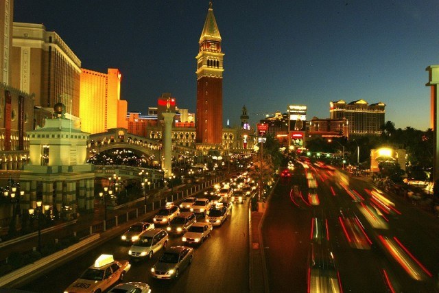 LAS VEGAS - SEPTEMBER 17: General view of the Las Vegas Boulevard, September 17 in Las Vegas.(Photo by Pascal Le Segretain/Getty Images)