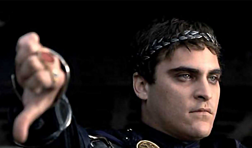 Joaquin Phoenix as a ruthless leader in 'Gladiator'