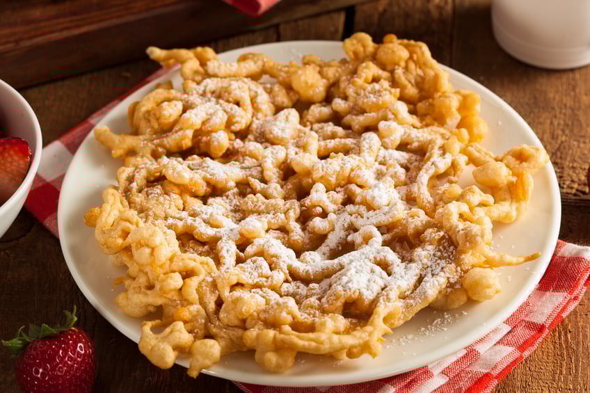 Funnel Cake on white plate