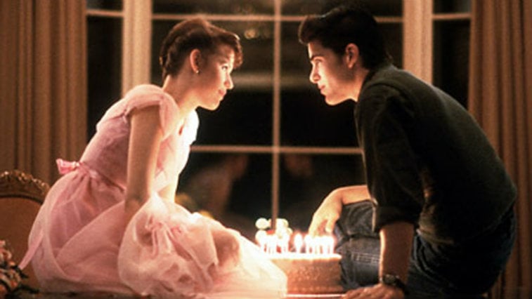 Molly Ringwald and Michael Schoeffling in Sixteen Candles 1984