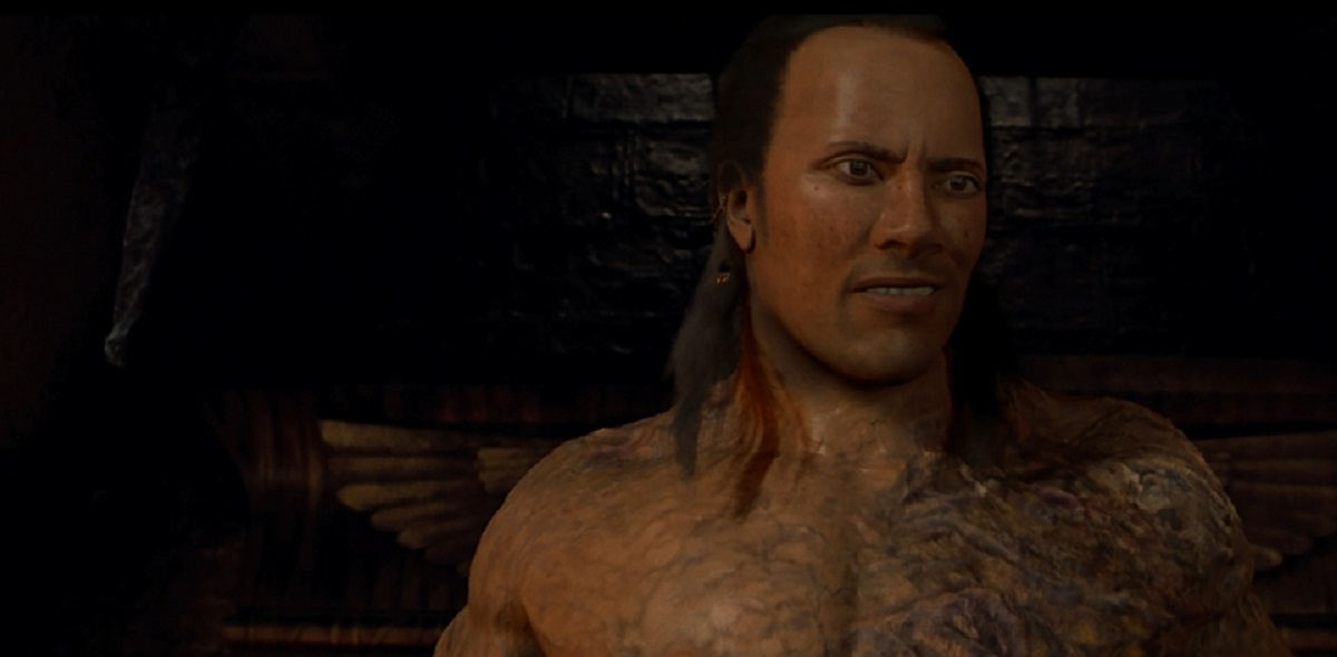 The Scorpion King smirks in The Mummy Returns.