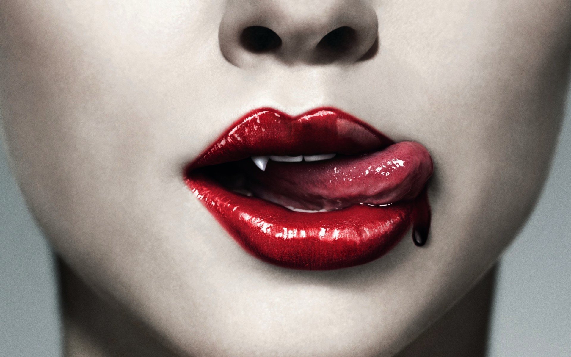 True Blood mouth with blood