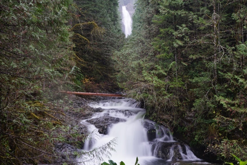 The middle point of the Wallace falls hike.