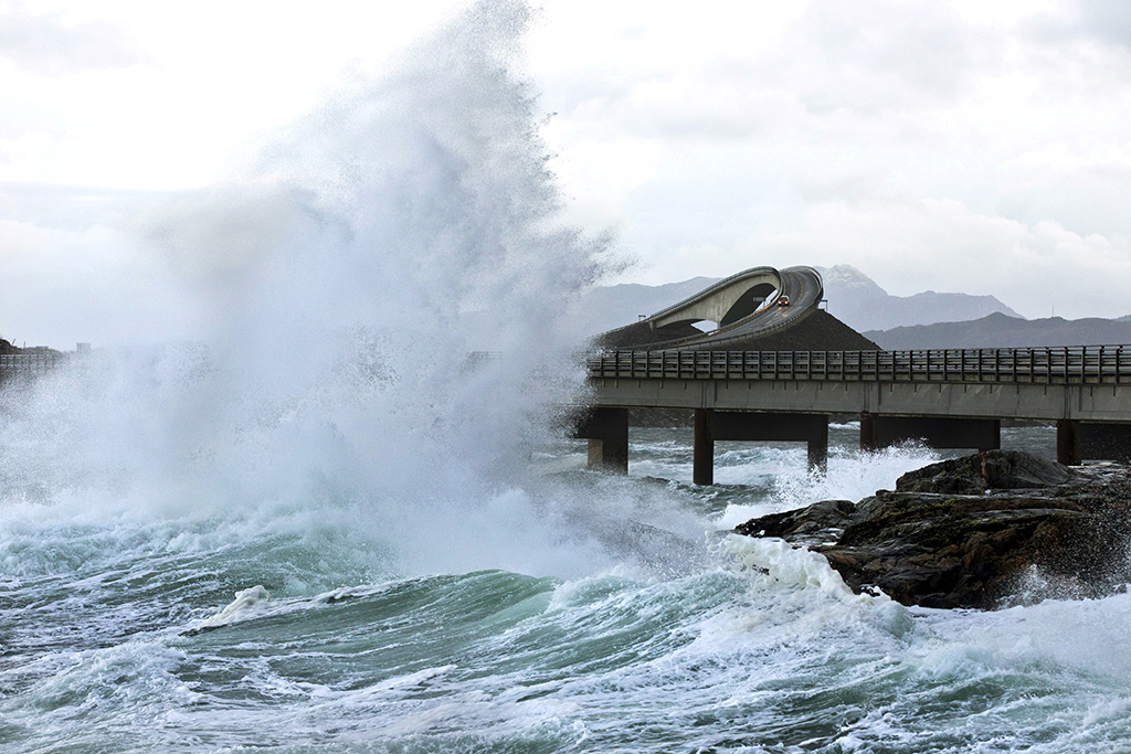 famously winding, harrowing Atlantic Road in Norway