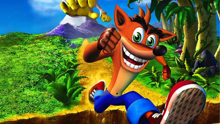 The PlayStation mascot Crash Bandicoot.