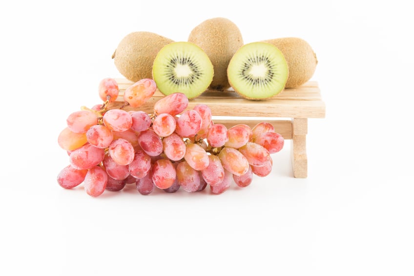 fruit grapes and kiwi