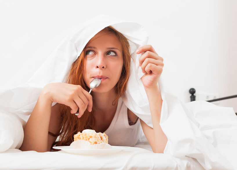 girl eating in bed girl eating in bed