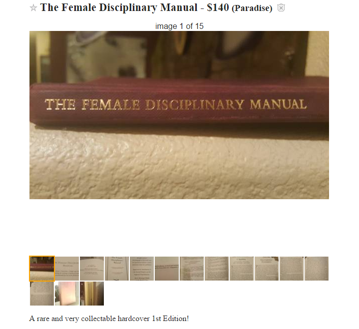 "The Female Disciplinary Manual" 