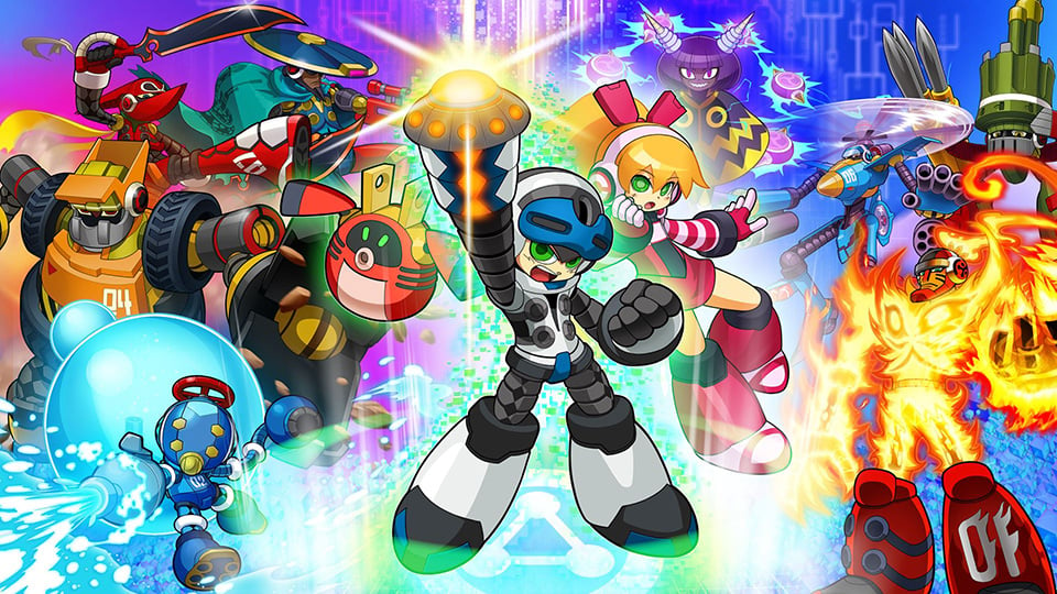 The hero and villains of Mighty No. 9.