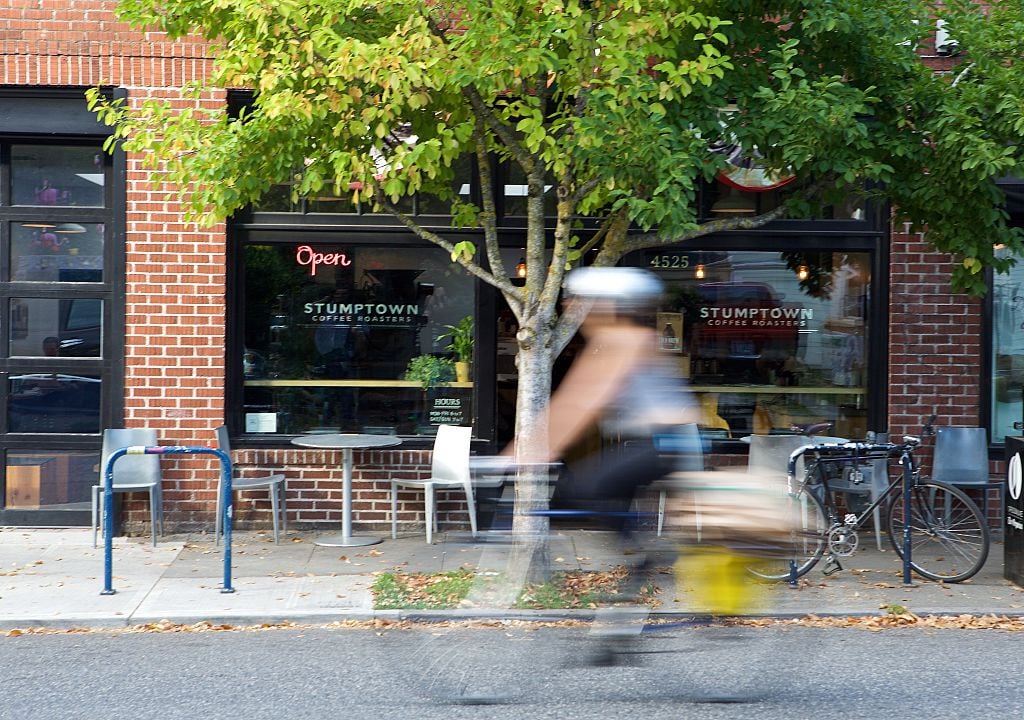 biker in portland, oregon