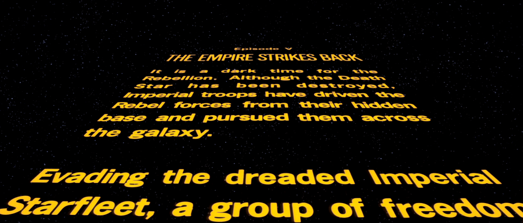 Star Wars Empire Strikes Back Opening Crawl