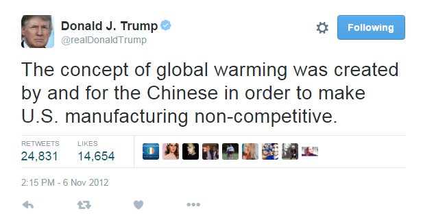 trump climate change tweet