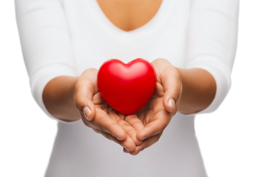 hands showing red heart