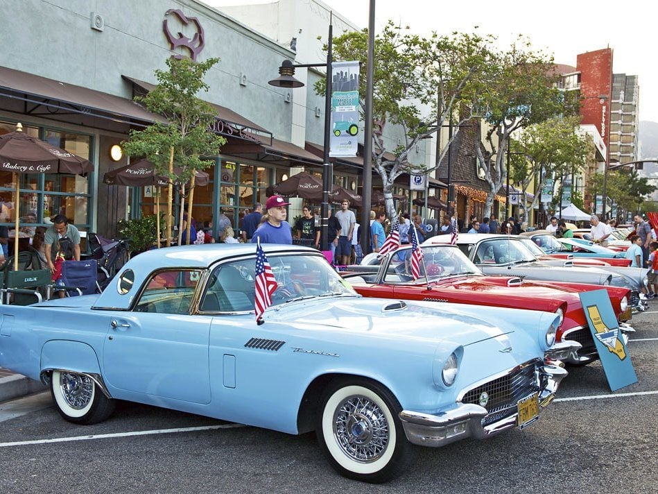 A suburb in the greater Los Angeles area, Glendale has hosted its annual Cruise Night, featuring vintage cars, for the past 23 years.Philip Pilosian/Shutterstock