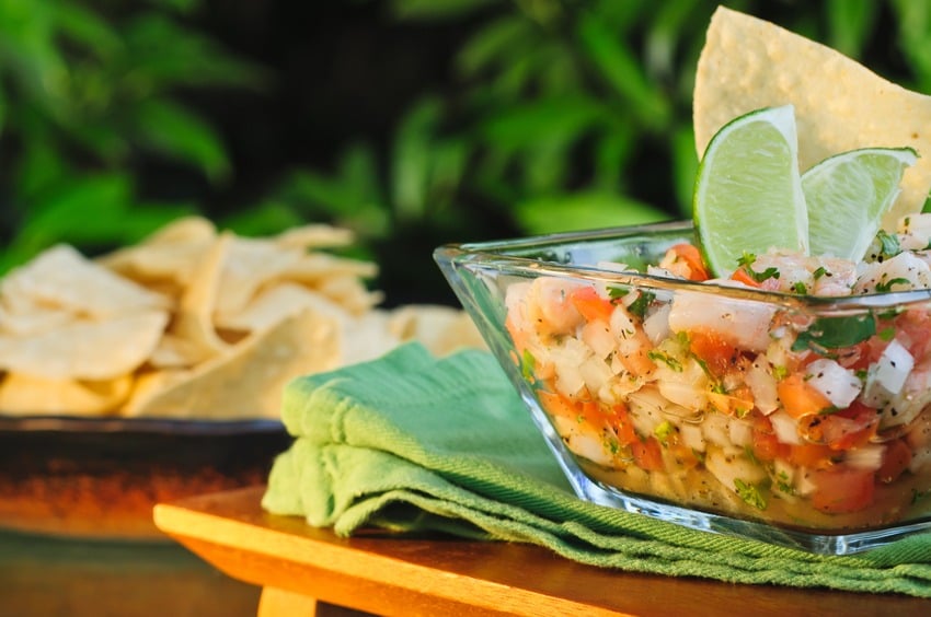 tilapia ceviche with lime