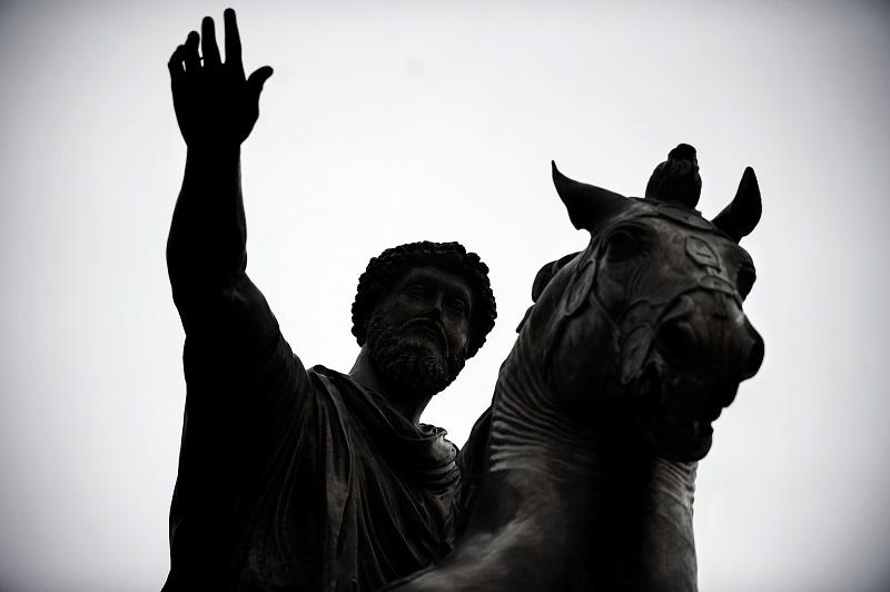 The equestrian Statue of emperor of the Roman empire Marcus Aurelius