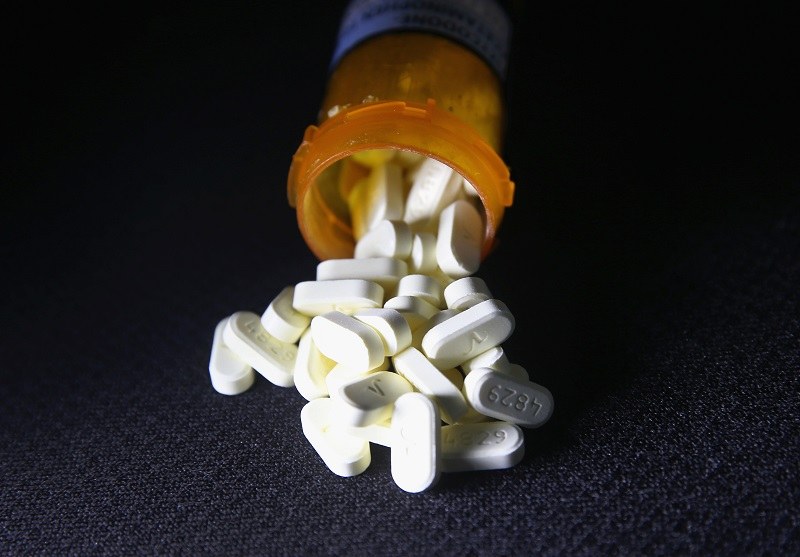 Oxycodone pain pills prescribed for a patient with chronic pain