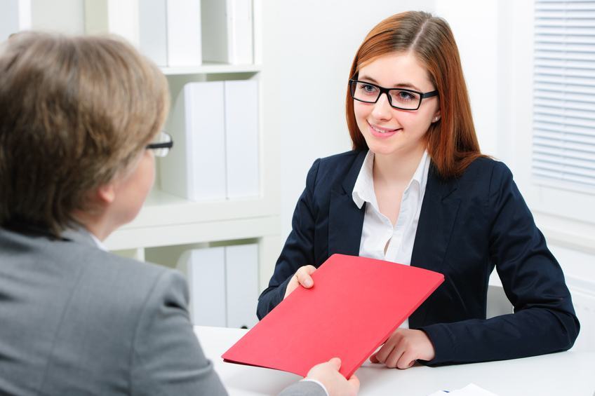 woman having job interview